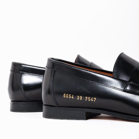 Woman by Common Projects Black Leather Loafers - Picture 8 of 9